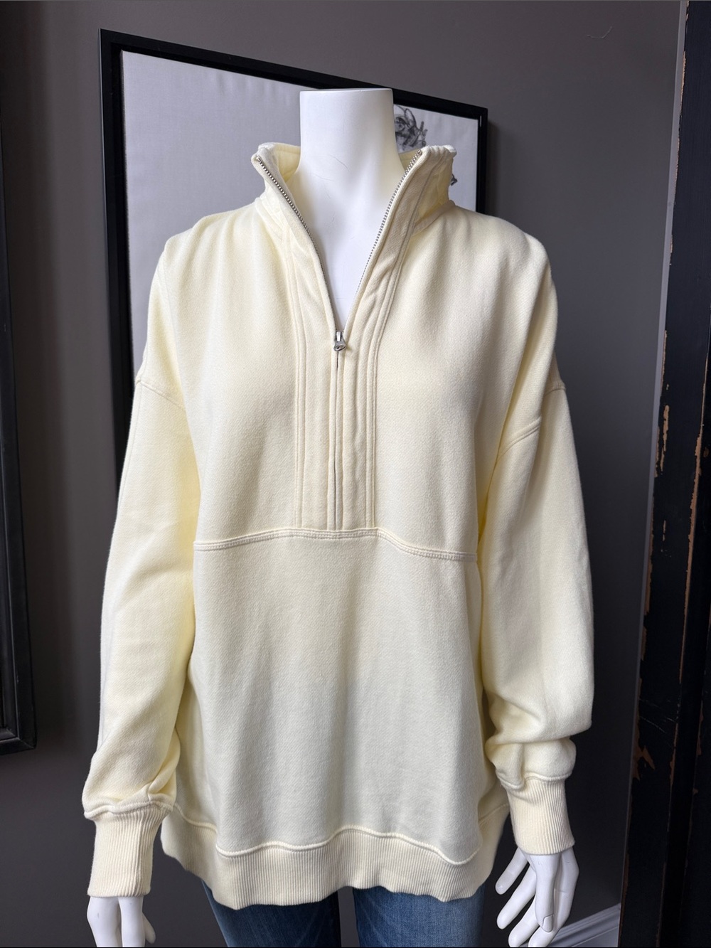 aerie Women's V-Neck Half-Zip Sweater